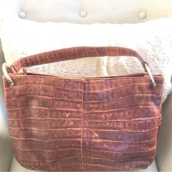 Furla Elegant Brown Crocodile-Embossed Women's Bag - Picture 6 of 6